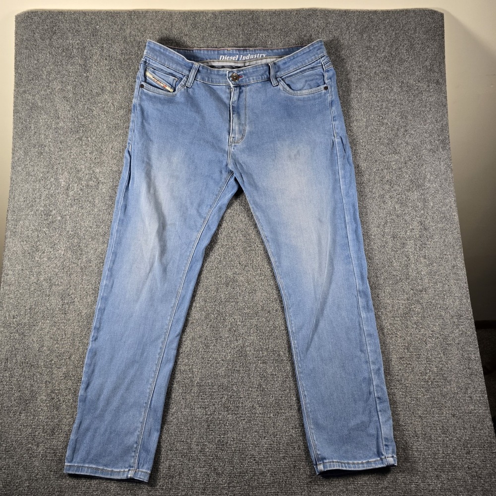 Diesel Industry Darron Slim Tapered Jeans Light Wash Denim Mens 30x32
